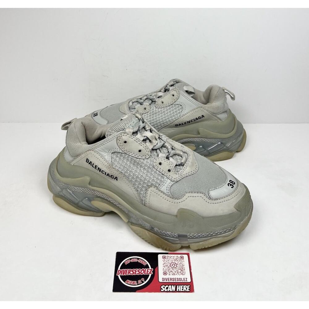 Size 38EU/8W - Balenciaga Triple S Clear Sole Sneakers RETAIL $1,100!